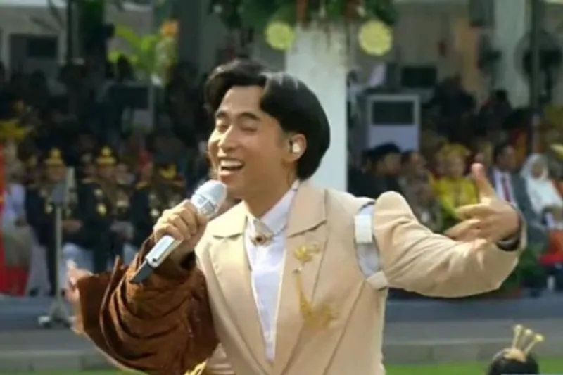 Tangkapan layar saat penyanyi Vidi Aldiano 