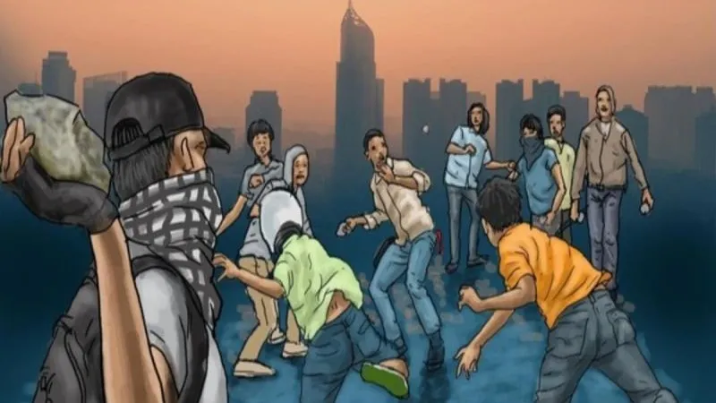 Ilustrasi - Tawuran antarkelompok