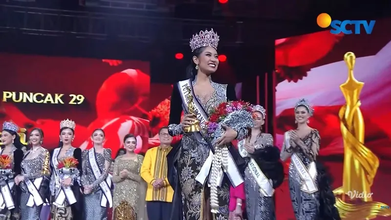 Agnes Aditya Rahajeng, setelah resmi dinobatkan memenangkan gelar Puteri Indonesia 2026