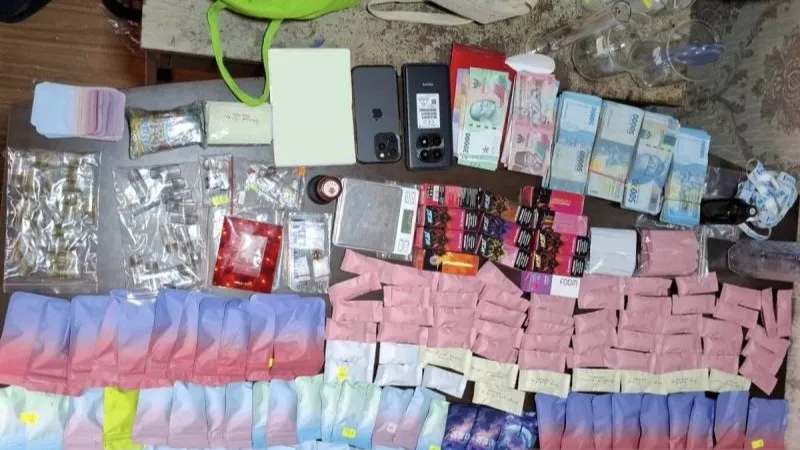 Barang bukti 321 cartridge vape mengandung Etomidate 