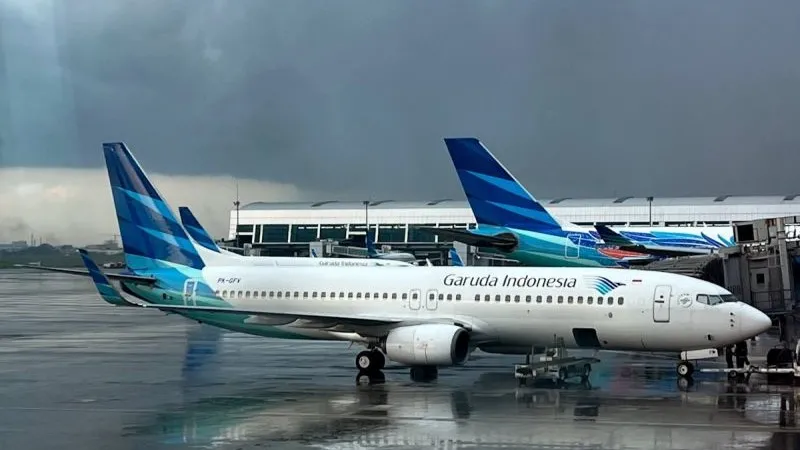 Sejumlah pesawat milik Garuda Indonesia 