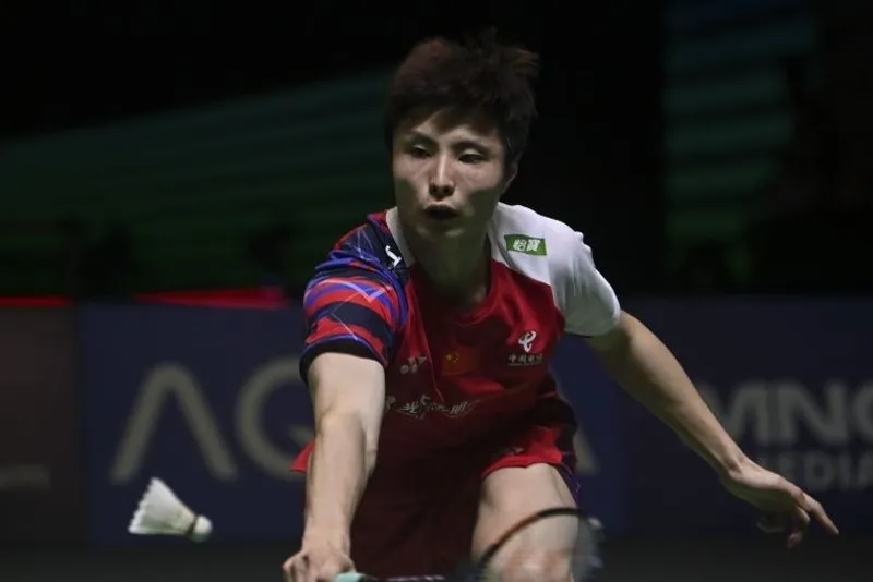 Pebulu tangkis tunggal putra China Shi Yu Qi 