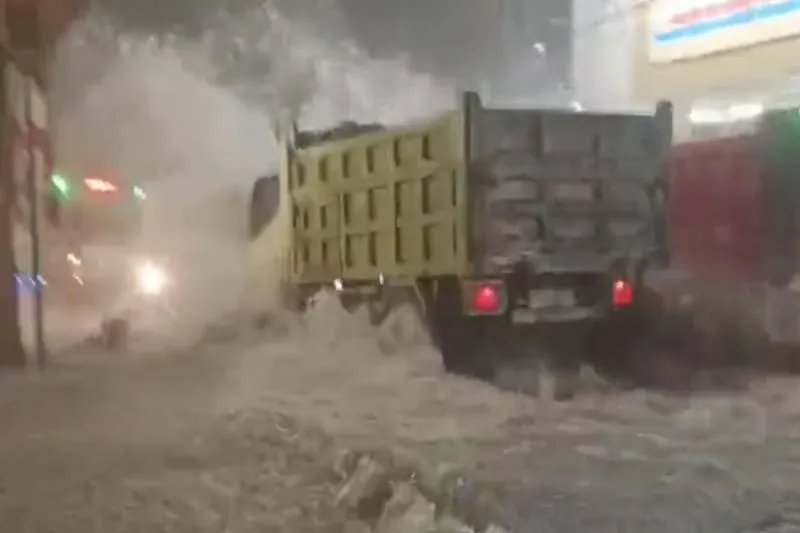 sejumlah wilayah di Kecamatan Cepu, Blora, banjir