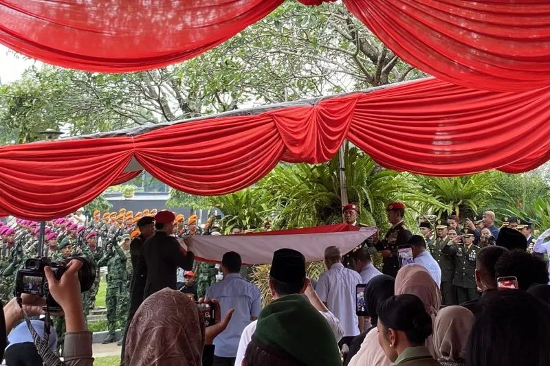 Prosesi pemakaman Mantan Menteri Pertahanan Jenderal TNI (Purn) Ryamizard Ryacudu