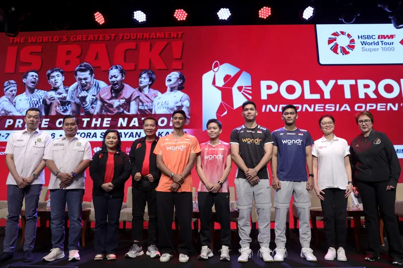 Suasana konferensi pers Polytron Indonesia Open 2026