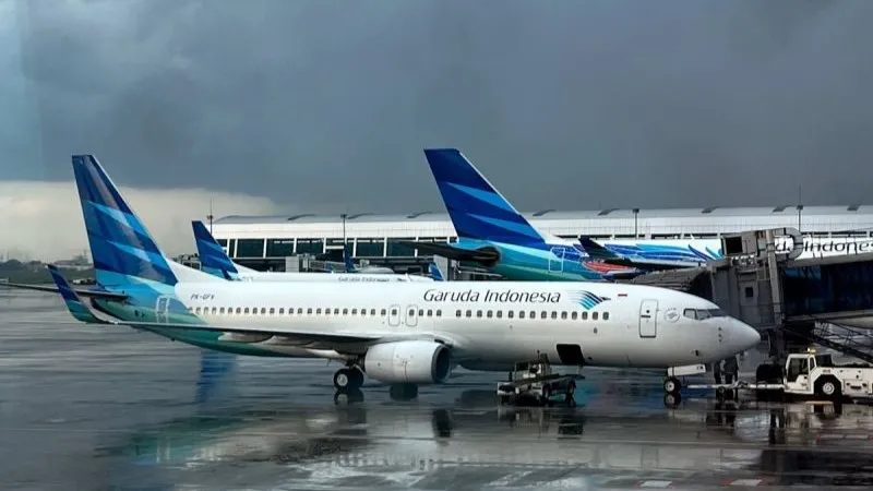 Sejumlah pesawat milik Garuda Indonesia