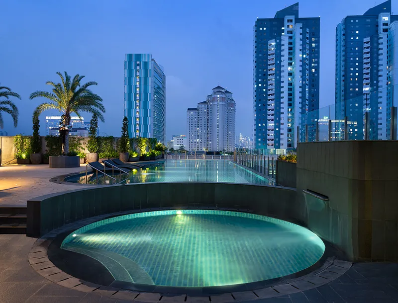 Swimming Pool Evening