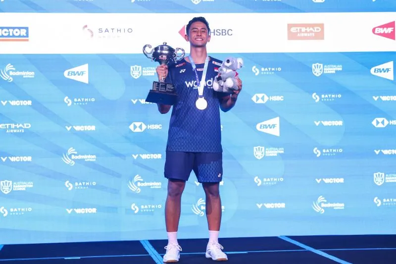 Pebulu tangkis tunggal putra Indonesia Alwi Farhan 