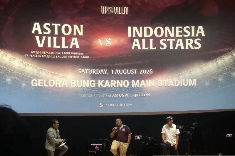 Jumpa pers kedatangan Aston Villa ke Indonesia
