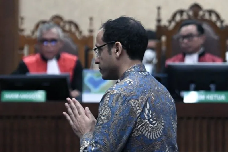 Nadiem Anwar Makarim mengikuti sidang pembacaan putusan (vonis) 