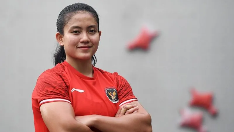 Atlet panjat tebing nomor speed putri Indonesia Desak Made Rita Kusuma Dewi