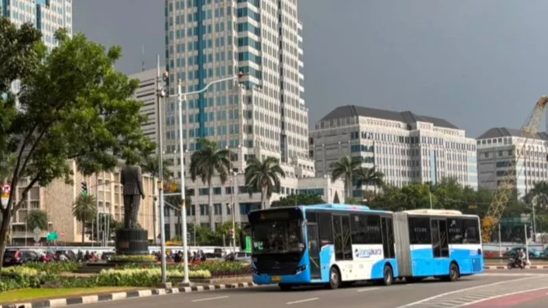 bus Transjakarta. PT Transportasi Jakarta