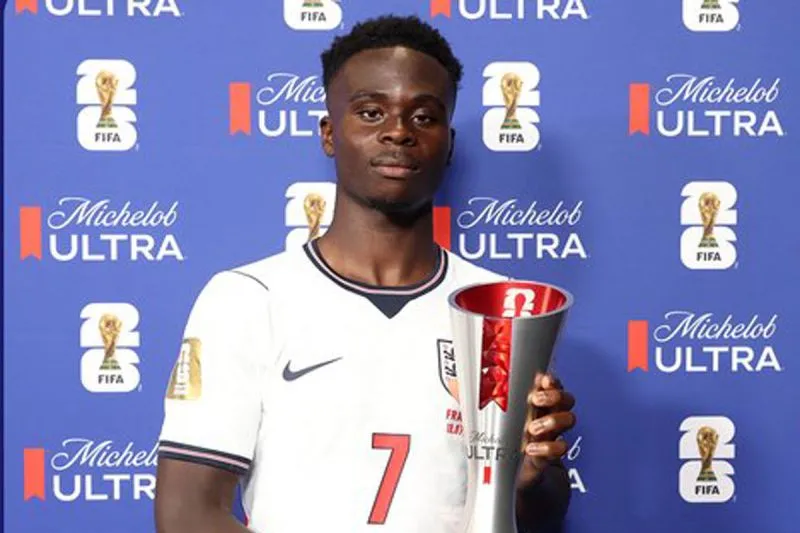 Penyerang timnas Inggris Bukayo Saka