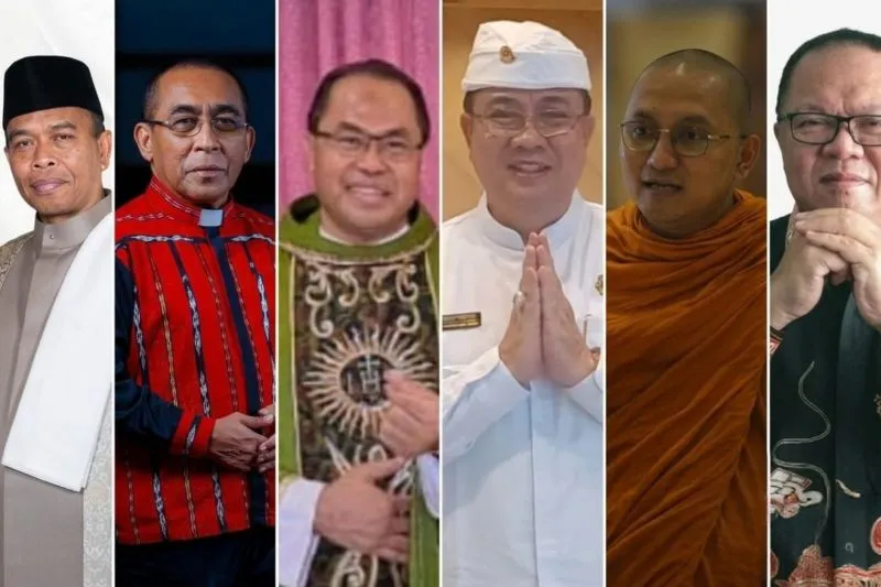 Enam pemuka agama yang akan memimpin doa bersama lintas agama 