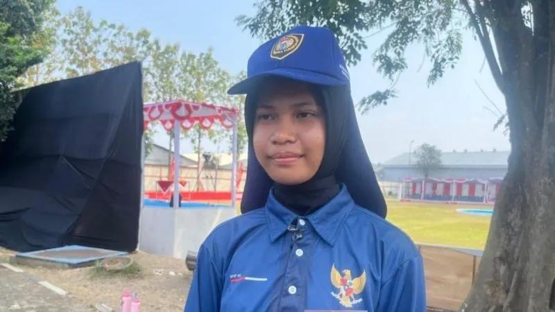 Siswi Sekolah Rakyat Terintegrasi 22 Polewali Mandar, Sulawesi Barat Ismi Ulfaida 