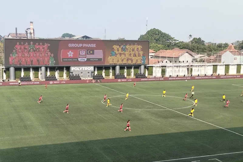 Suasana pertandingan Srikandi Merdeka Cup antara Timnas Putri U16 Hong Kong menghadapi Malaysia 