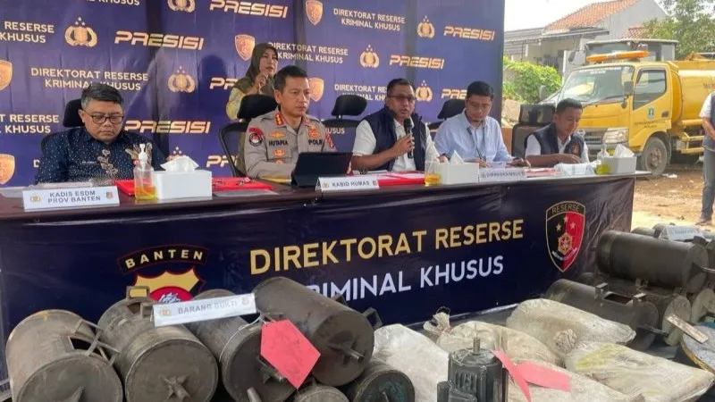 Jajaran Polda Banten ungkap kasus tambang ilegal