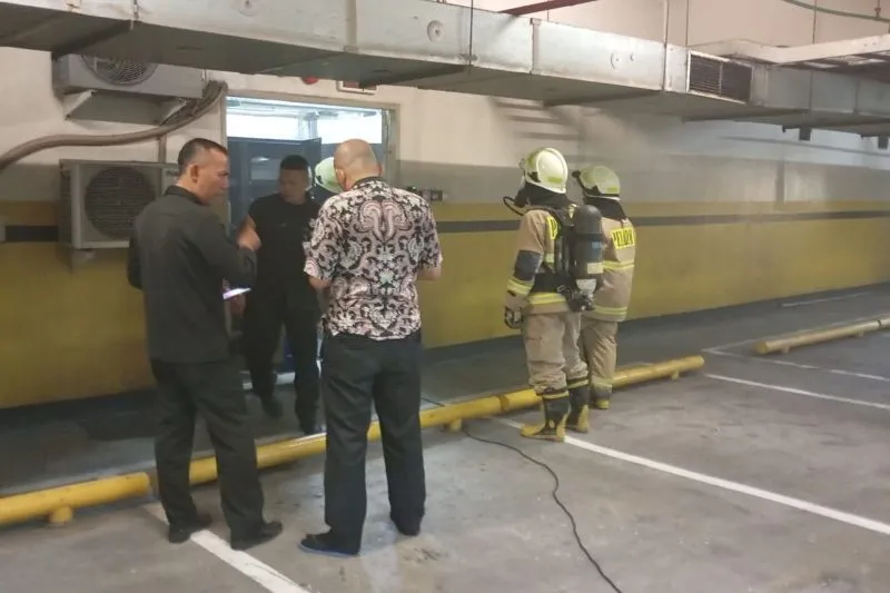 lantai bawah (basement) gedung Merah Putih Komisi Pemberantasan Korupsi (KPK)