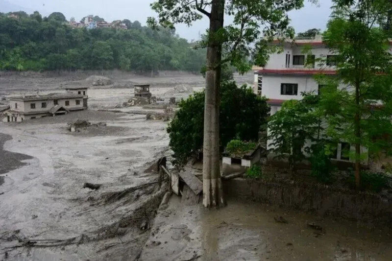 wilayah Nepal yang diterjang banjir bandang
