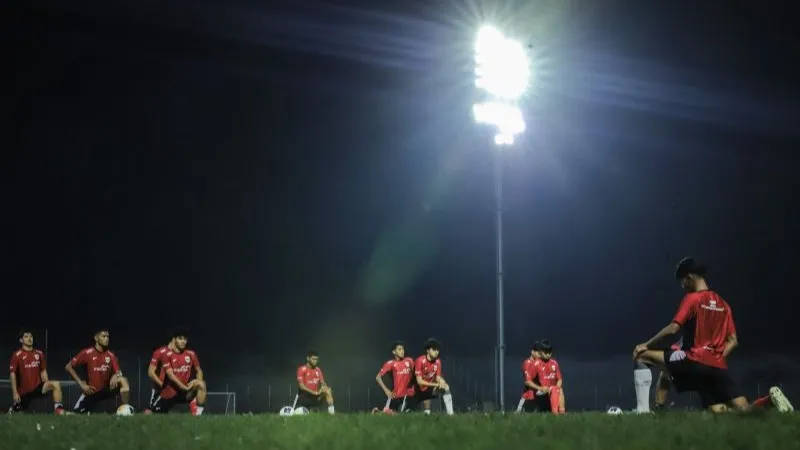 Sejumlah pesepak bola Timnas Indonesia U-20