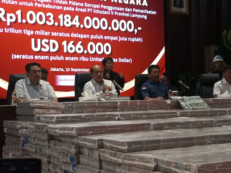 (Jampidsus) telah menerima penitipan kerugian keuangan negara 