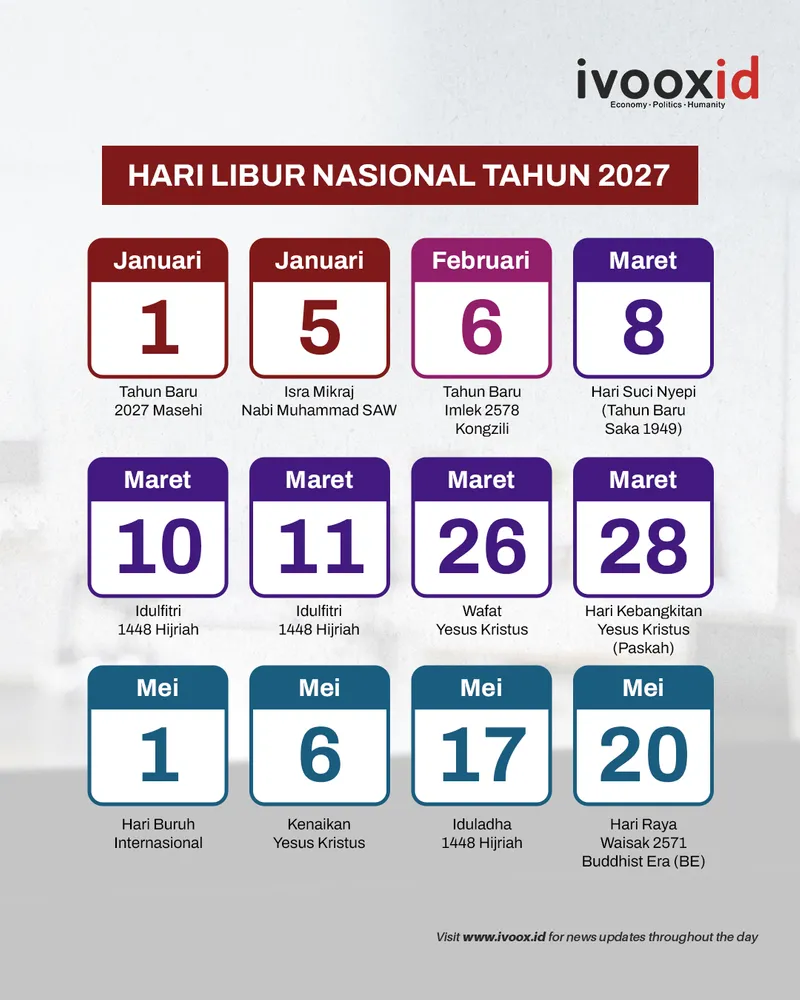 Libur nasional 2027 - 2