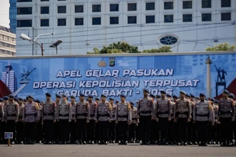 Apel gelar pasukan Operasi Garuda Bakti 2026 dalam rangka FIFA ASEAN Cup 2026
