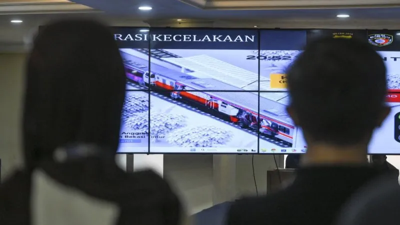 ilustrasi kecelakaan pada konferensi pers perkembangan penyidikan kecelakaan KA di Bekasi Timur