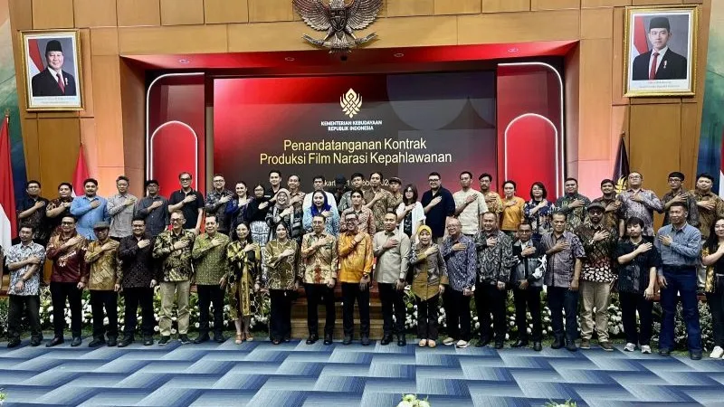 penandatanganan kontrak produksi Film Narasi Kepahlawanan 