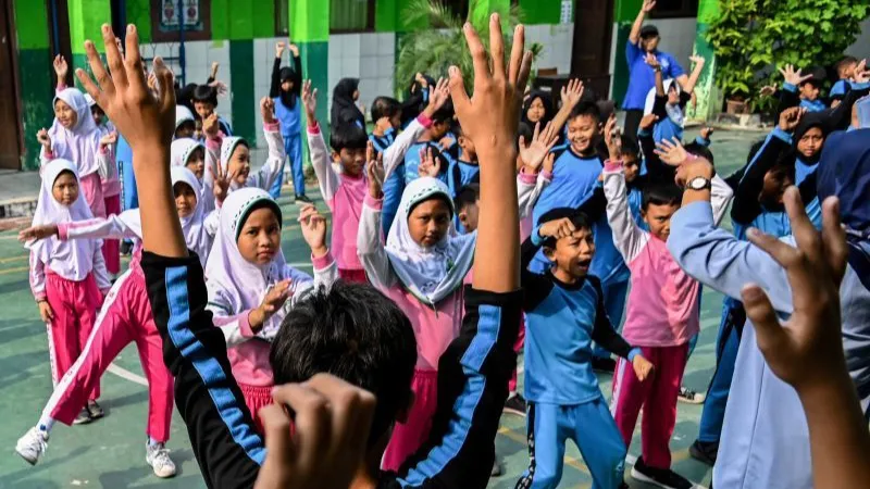 Sejumlah siswa sekolah dasar