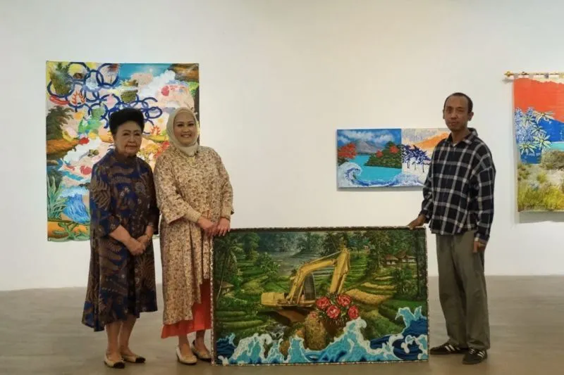 Lukisan karya seniman asal Desa Wisata Jelekong