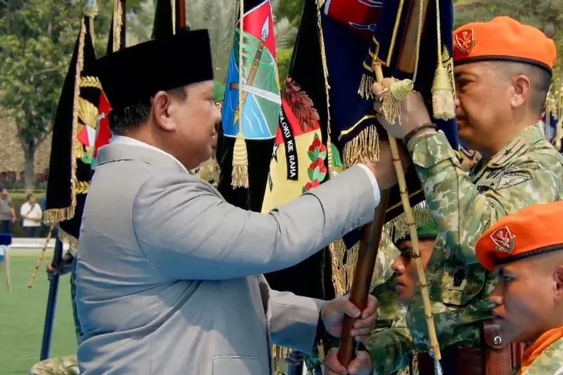 Presiden RI Prabowo Subianto melantik enam panglima kodam satuan baru 
