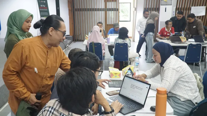 Puluhan jurnalis mengikuti "Pelatihan AI for Journalism" pada sesi tatap muka di Jakarta dan Bandung, Oktober 2026. IVOOX.ID/doc