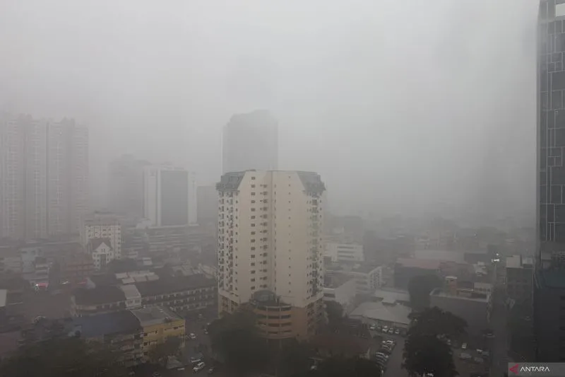 Kondisi kabut asap di Kuala Lumpur