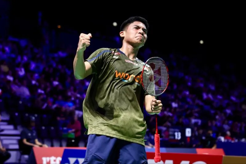 Tunggal putra Indonesia Moh Zaki Ubaidillah saat tampil dalam babak 16 besar French Open 2026 yang berlangsung di Grand Paris Arena, Paris, Kamis (22/10/2026). ANTARA/HO-PBSI