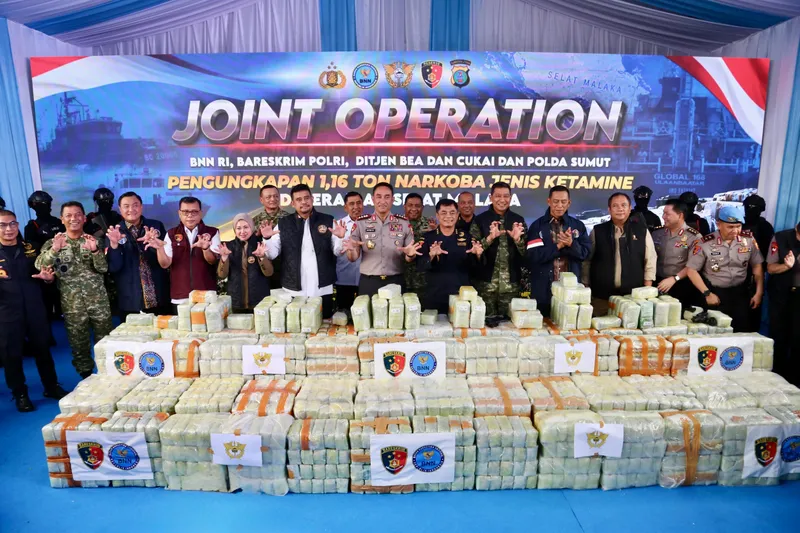 Pengungkapan kasus penyelundupan 1,16 ton ketamine