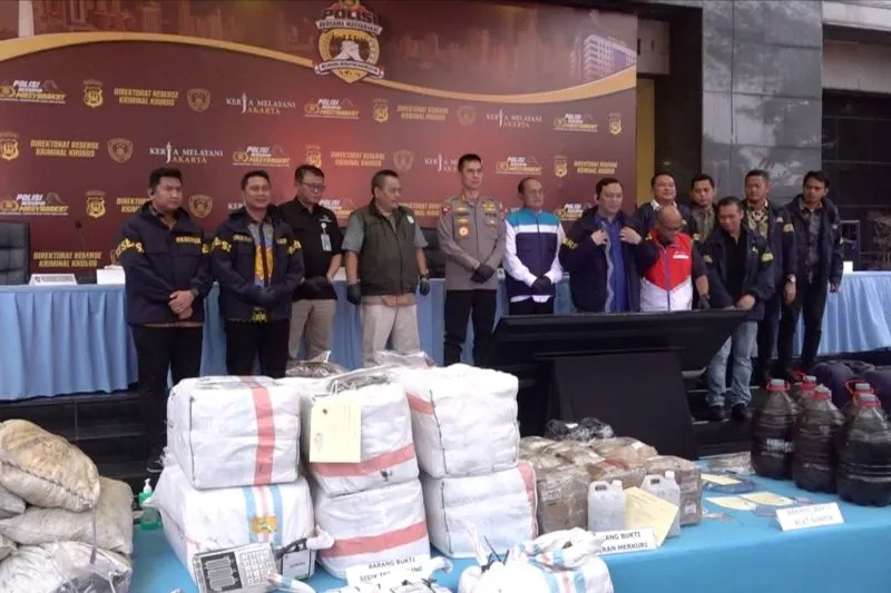 Konferensi pers di Polda Metro Jaya