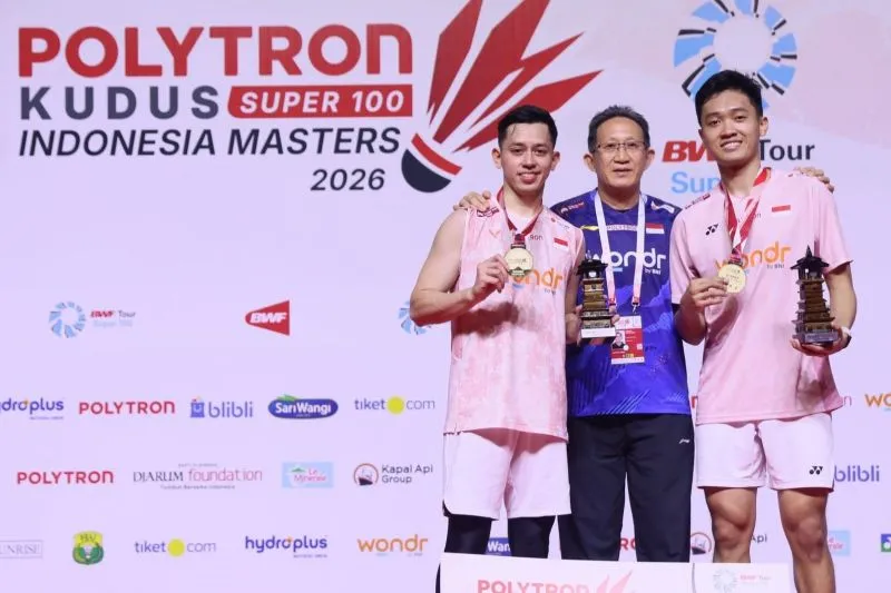 Pasangan ganda putra Muhammad Rian Ardianto/Daniel Edgar Marvino 