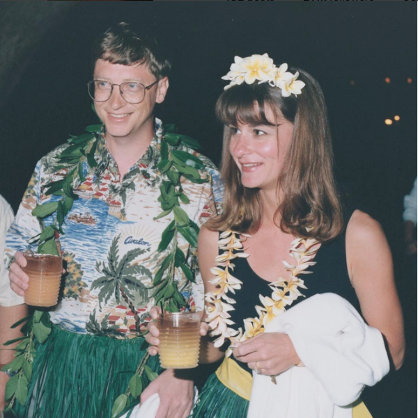 Bill Gates with Melinda Gates