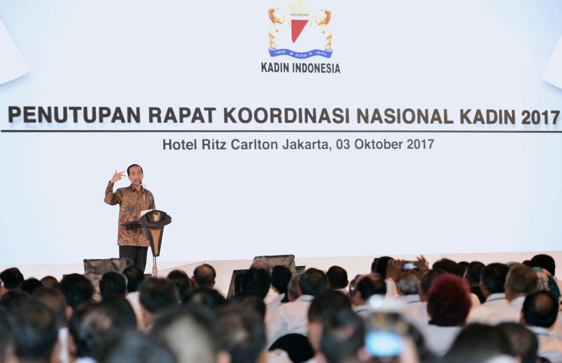 Presiden Joko Widodo Rakornas 2017 Kadin Indonesia