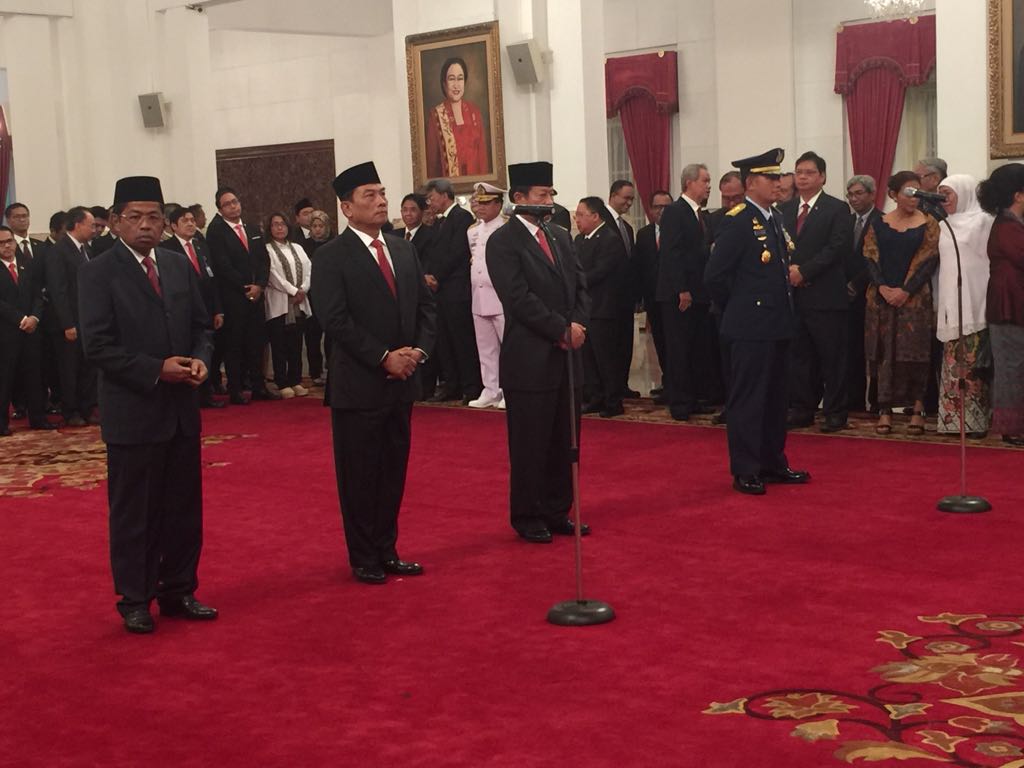 Presiden Resmi Lantik Mensos, KSP, Wantimpres , dan KSAU