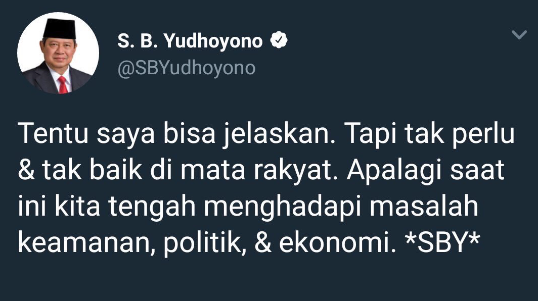 Ketika Netizen Bertanya Menggunakan Hashtag #SBYJelaskan
