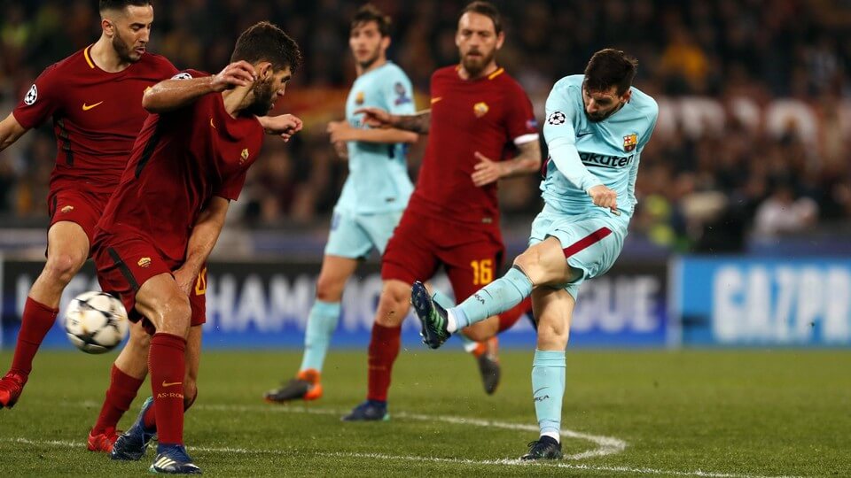 AS roma kalahkan barcelona