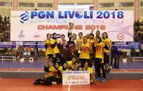 Tim bola voli putri Bank Jatim juara livoli