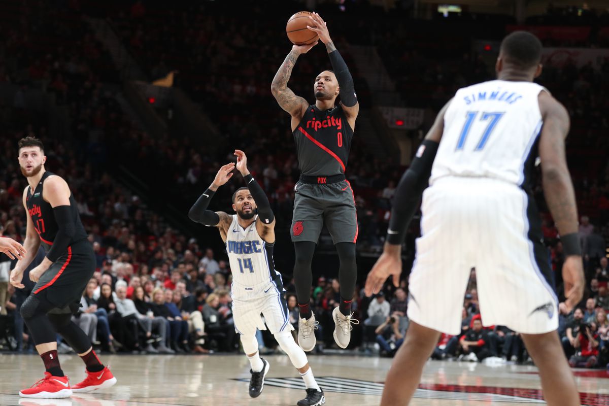 lillard - blazers vs magic