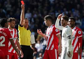 sergio ramos dikartu merah