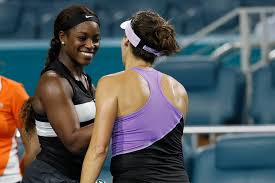Sloane Stephens vs tatjana maria (kanan)