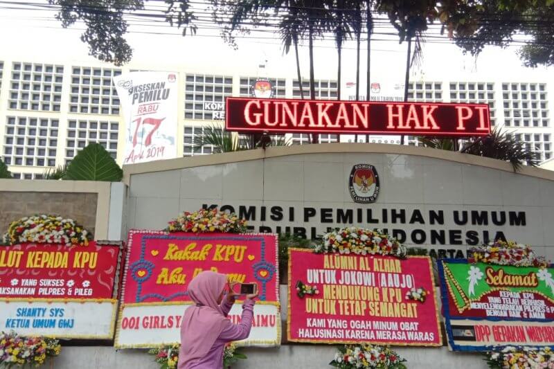karangan bunga KPU