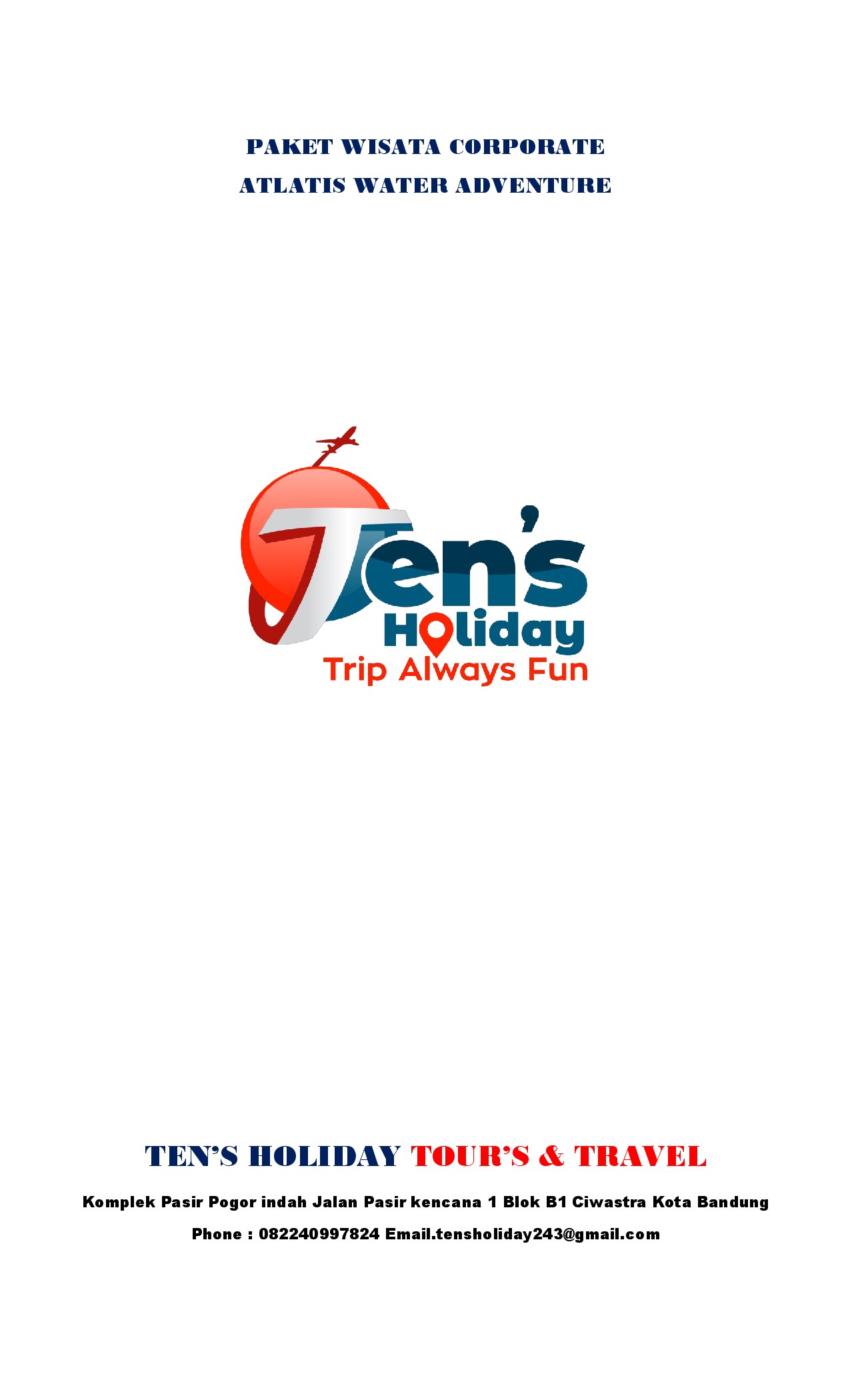Brosur PAKET TIJA + ATLANTIS WATER ADVENTURE Umum & Corporate — halaman 1