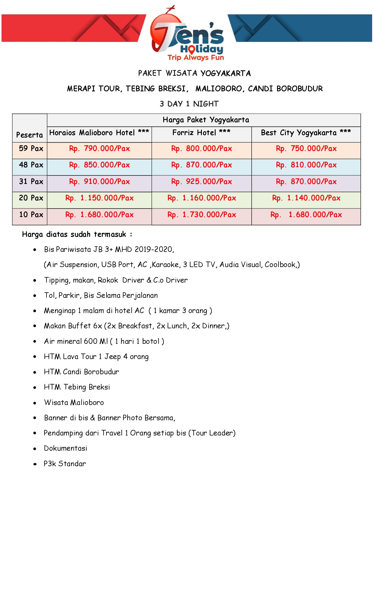 Brosur Paket Yogyakarta Merapi 3D1N — halaman 3